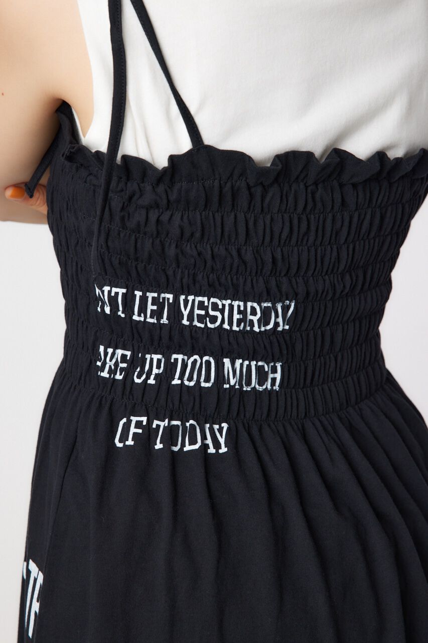 RODEO CROWNS「ランダムテキストシャーリングキャミチュニック」|キャミソール|