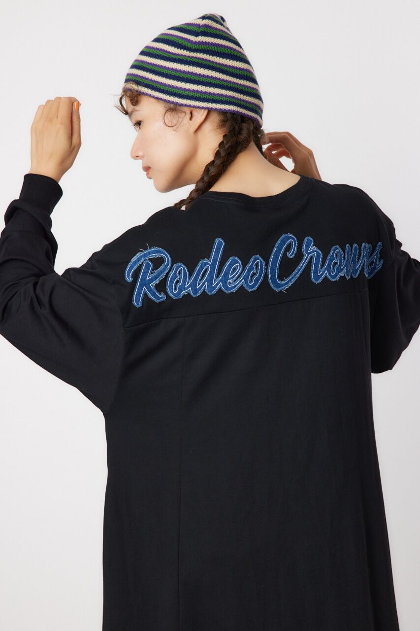 RODEO CROWNS「デニムアップリケロゴワンピース」|ワンピース|