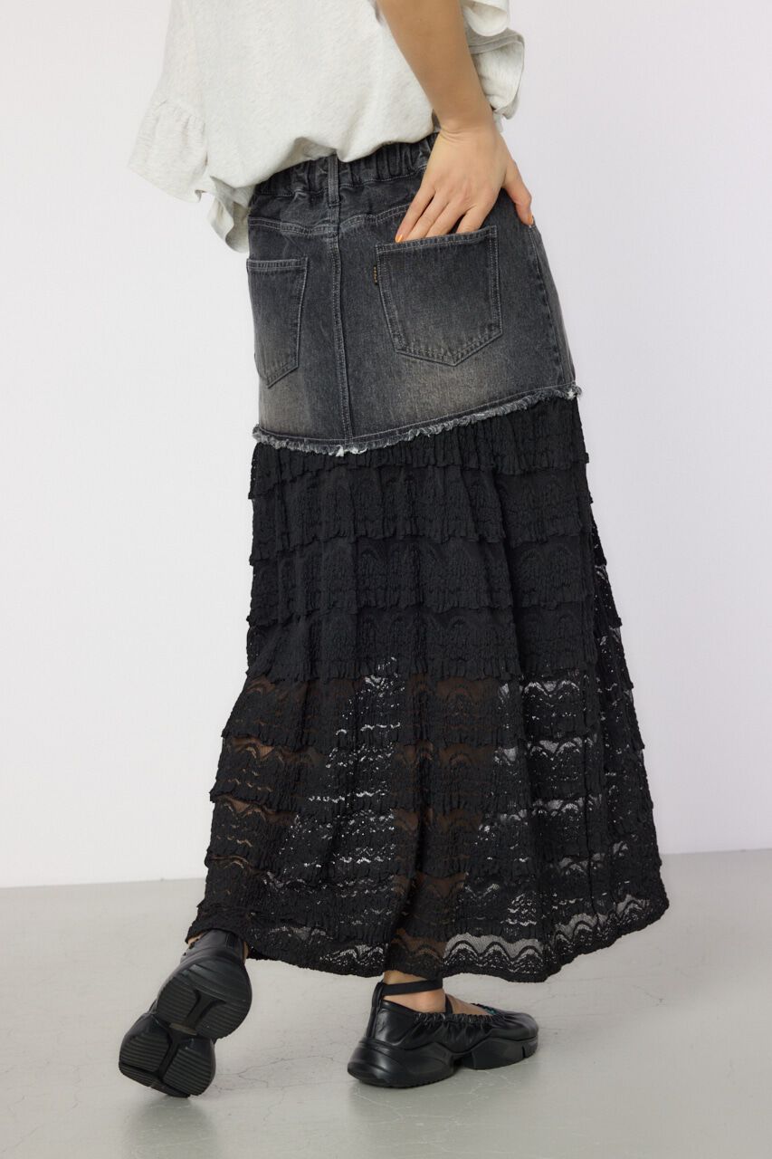 RODEO CROWNS「デニム&times;レーススカート」|スカート|