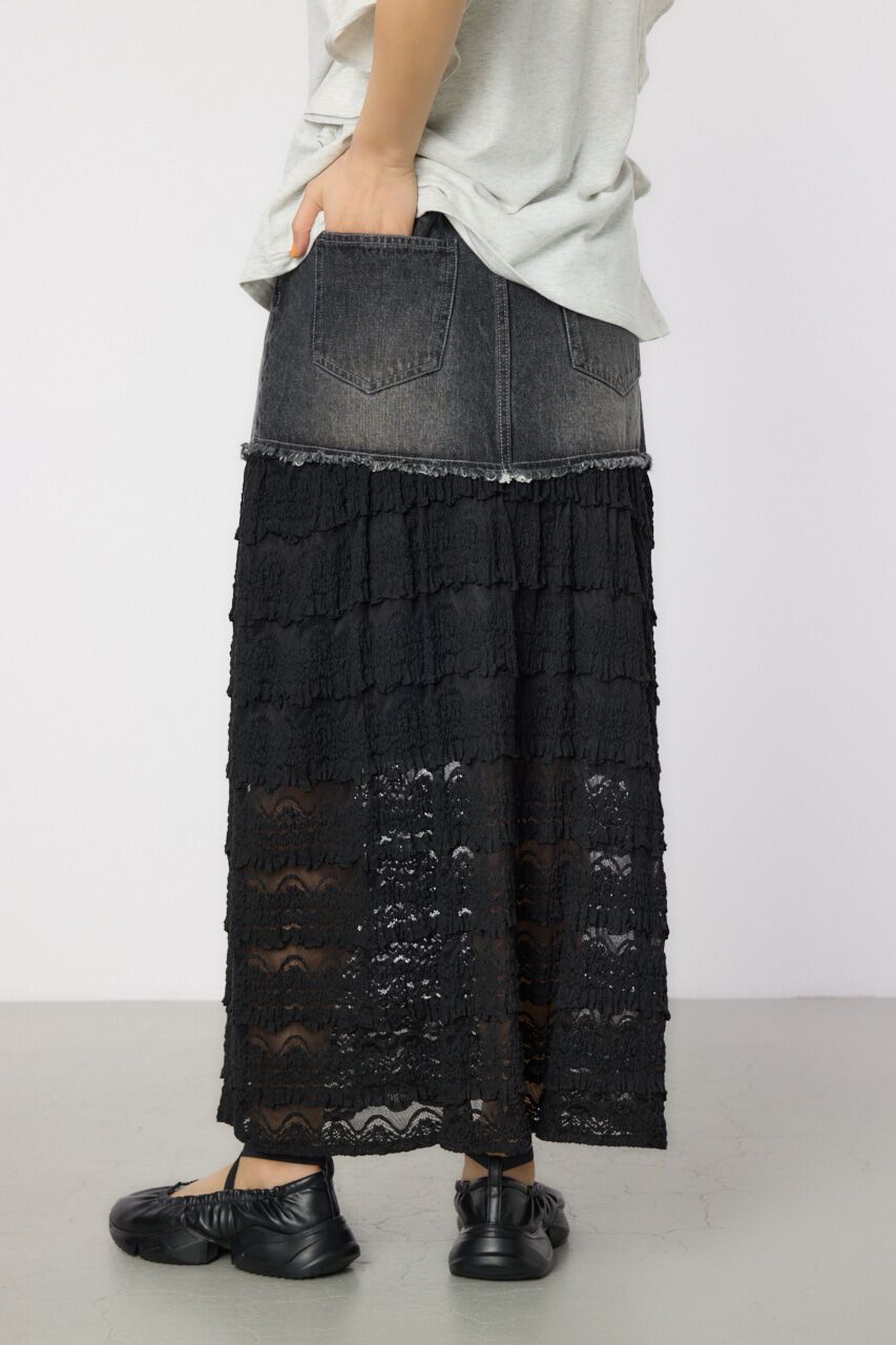 RODEO CROWNS「デニム&times;レーススカート」|スカート|