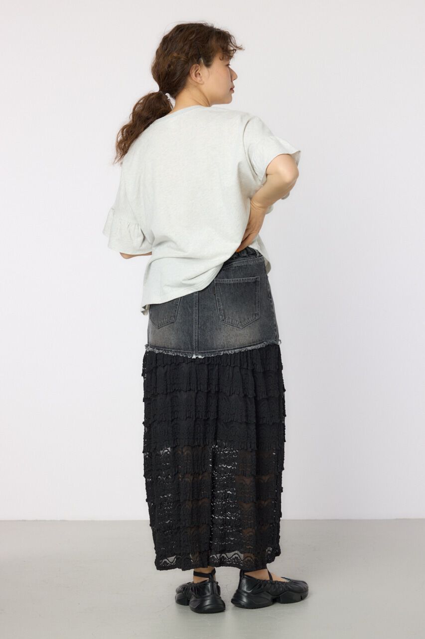 RODEO CROWNS「デニム&times;レーススカート」|スカート|