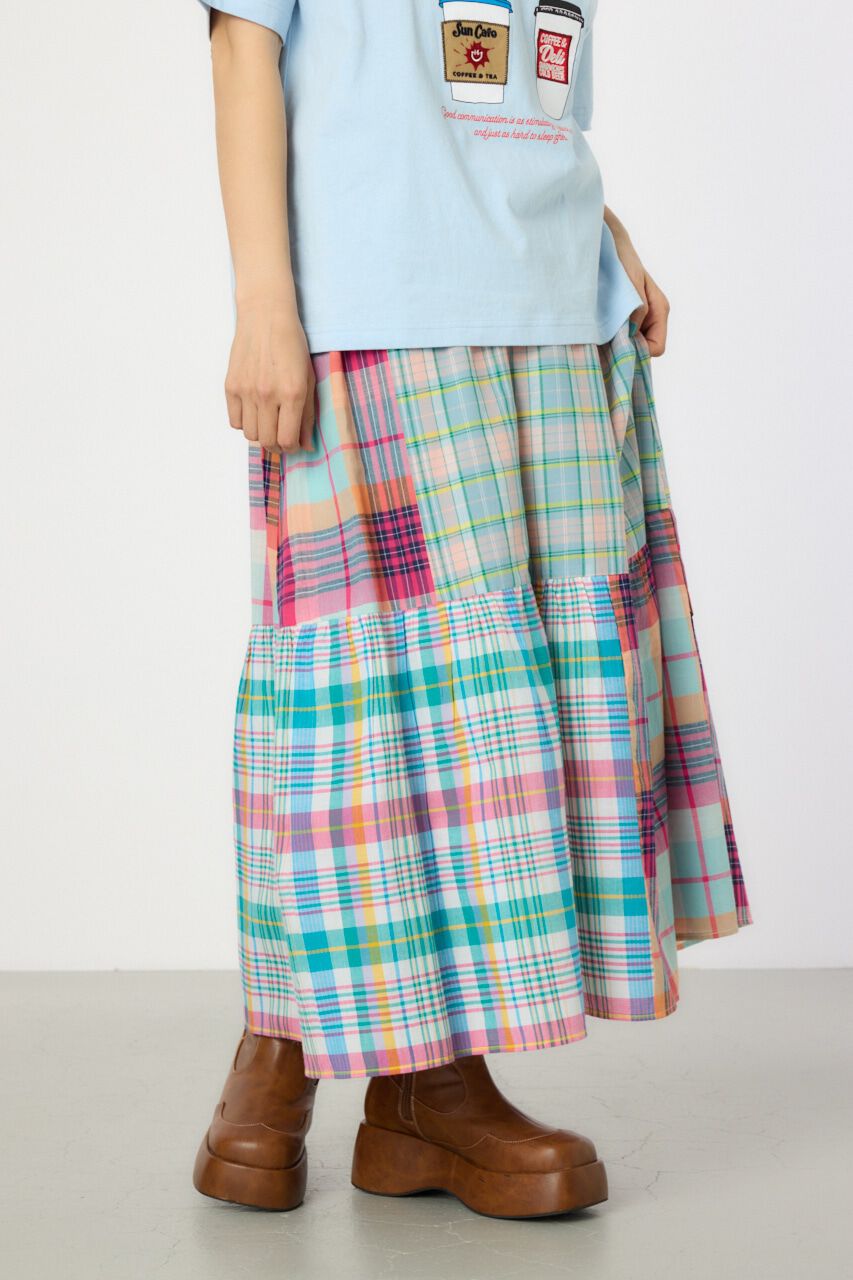 RODEO CROWNS「クレイジーチェックスカート」|スカート|柄PNK5