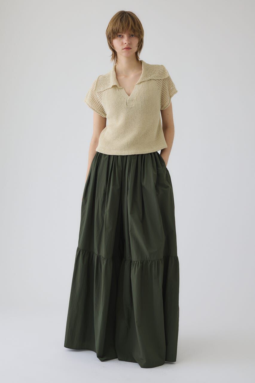 RIM.ARK 「Linen mix open collar tops」|ニット・セーター|L/BEG1