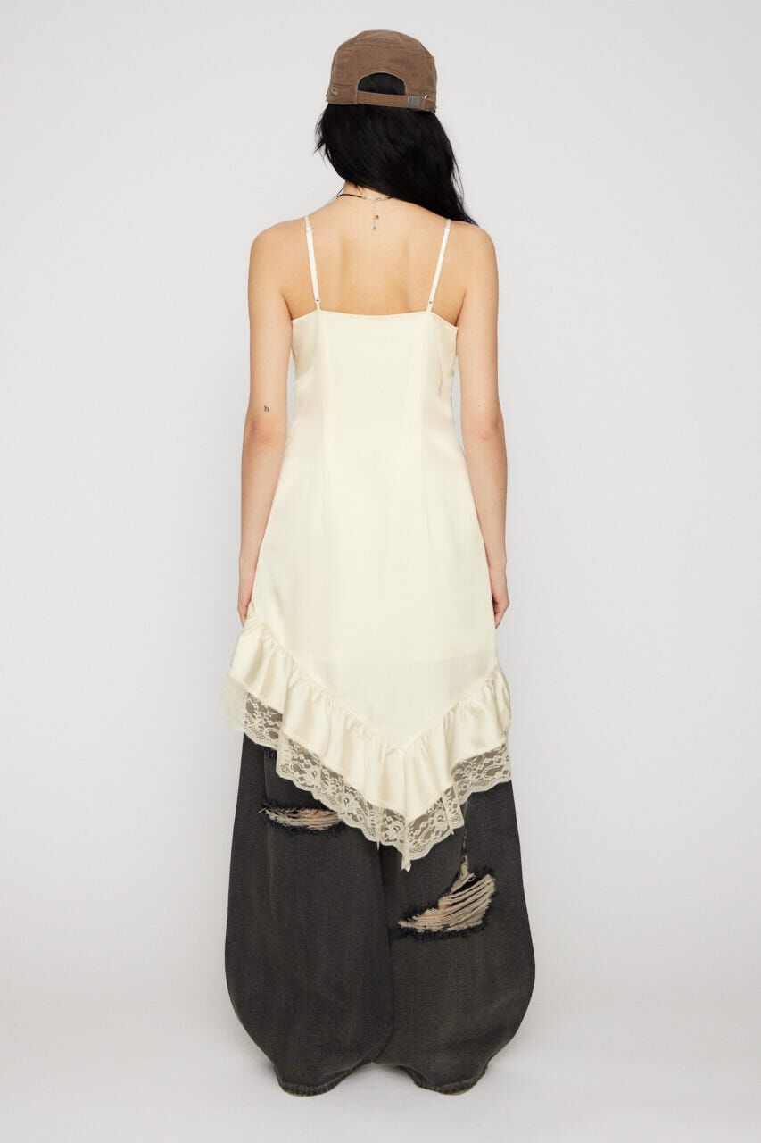 LAGUA GEM「SATIN LACE CAMI ワンピース」|ワンピース|