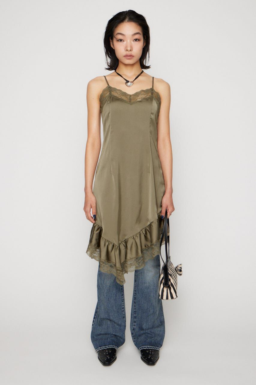 LAGUA GEM「SATIN LACE CAMI ワンピース」|ワンピース|KHA