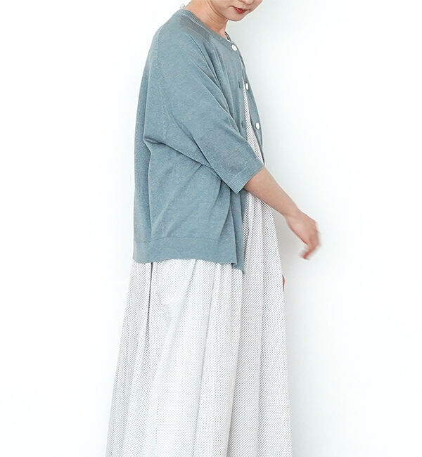 休日と詩「小さなポケットのカーディガン&ldquo;5分袖&rdquo;」|カーディガン|