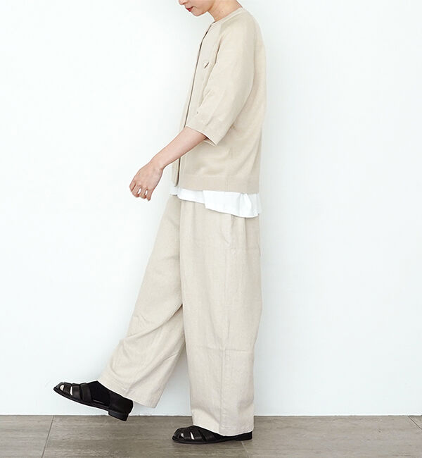 休日と詩「小さなポケットのカーディガン&ldquo;5分袖&rdquo;」|カーディガン|