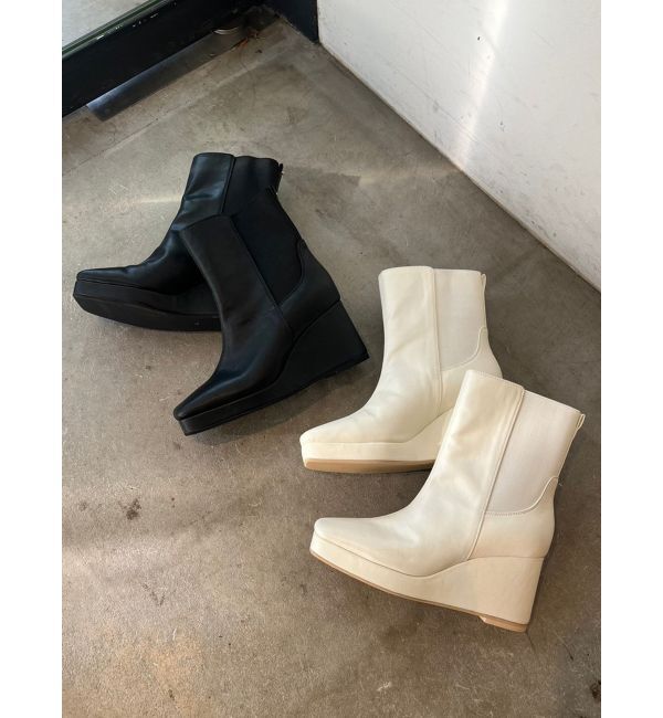 CALNAMUR「レッグカバー付きショートブーツ」|その他|