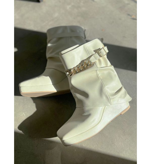 CALNAMUR「レッグカバー付きショートブーツ」|その他|