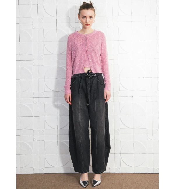 CALNAMUR「スカシアミ＆リブラメシャギーアンサンブル」|ニット・セーター|