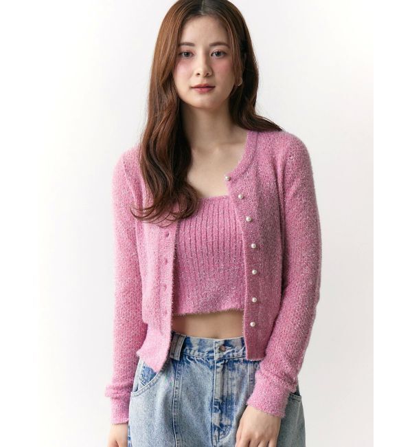 CALNAMUR「スカシアミ＆リブラメシャギーアンサンブル」|ニット・セーター|