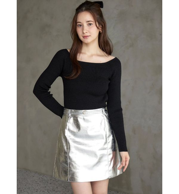 CALNAMUR「トラペゾイドベルトツキミニＳＫ」|スカート|