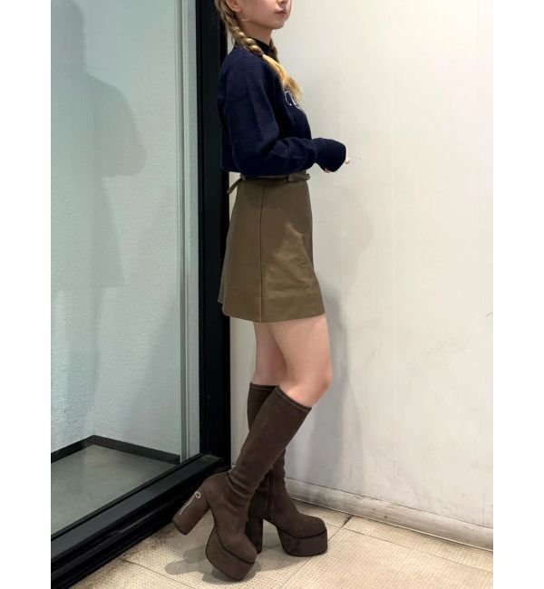 CALNAMUR「トラペゾイドベルトツキミニＳＫ」|スカート|