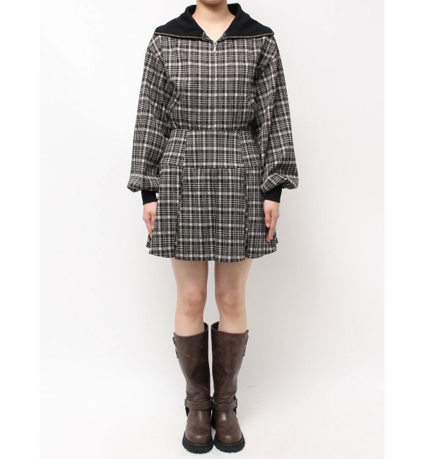 CALNAMUR「チェックニットソーミニスカート」|スカート|