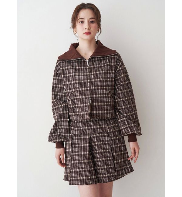 CALNAMUR「チェックニットソーミニスカート」|スカート|