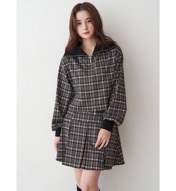 CALNAMUR「チェックニットソーミニスカート」|スカート|