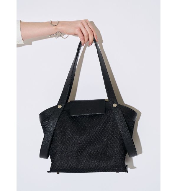 ELENDEEK「2WAY HANDLE MESH BAG」|トートバッグ|ブラック