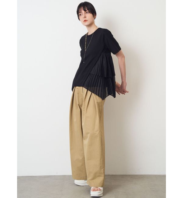 ELENDEEK「PLEAT DOCKING CS」|Tシャツ・カットソー|