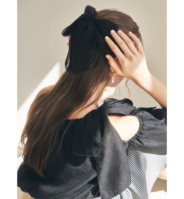 RESEXXY「ビッグリボンワンショルブラウス」|シャツ・ブラウス|