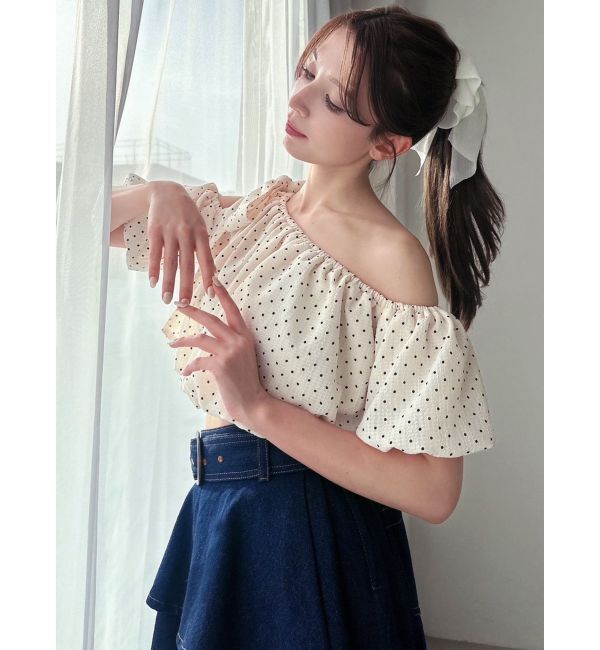 RESEXXY「ビッグリボンワンショルブラウス」|シャツ・ブラウス|