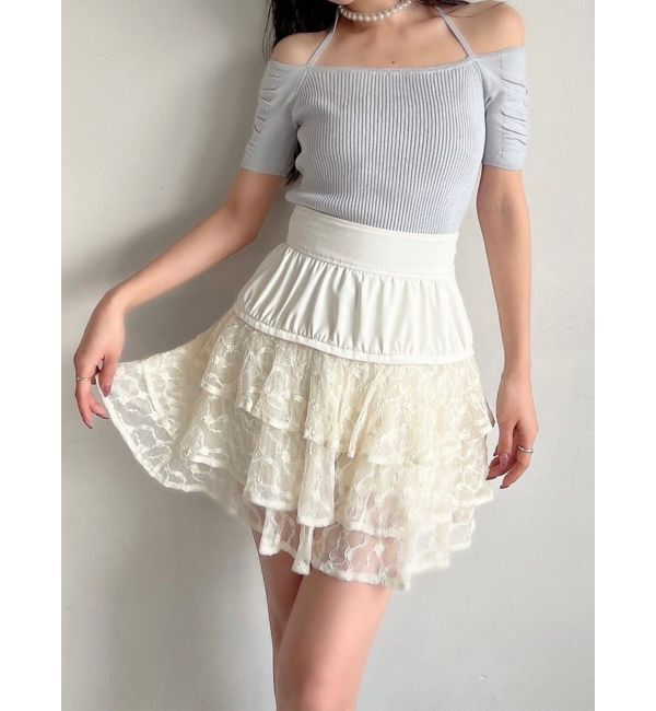 RESEXXY「フリルミニスカート」|スカート|アイボリー