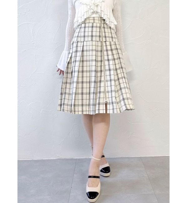 dazzlin「ジップスリットミディスカート」|スカート|アイボリー