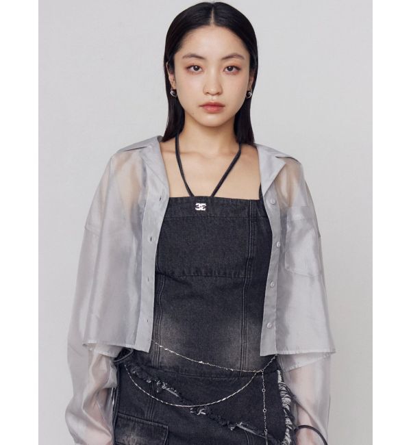 EMODA「エアリーショートシャツ」|シャツ・ブラウス|グレー