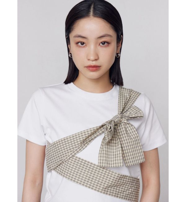 EMODA「リボンテープTシャツ」|Tシャツ・カットソー|