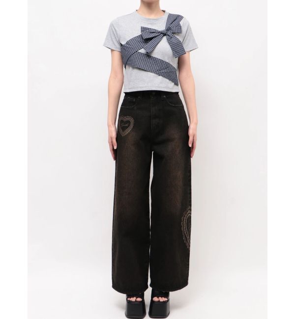 EMODA「リボンテープTシャツ」|Tシャツ・カットソー|