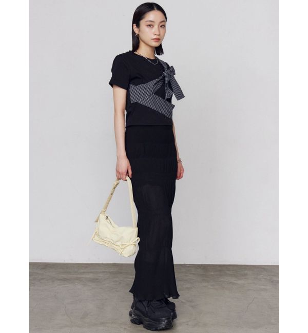 EMODA「リボンテープTシャツ」|Tシャツ・カットソー|