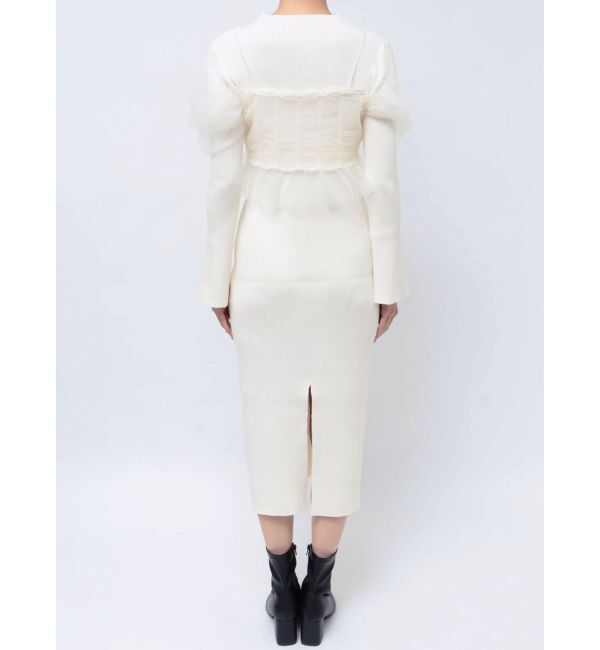 MERCURYDUO「シャーリングビスチェニットワンピース」|ワンピース|