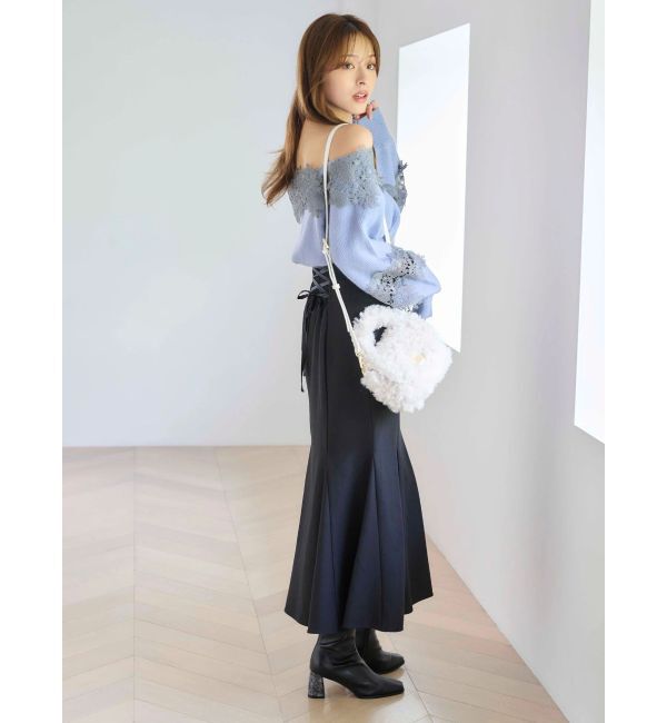 MERCURYDUO「バックレースアップストレッチマーメイドスカート」|スカート|