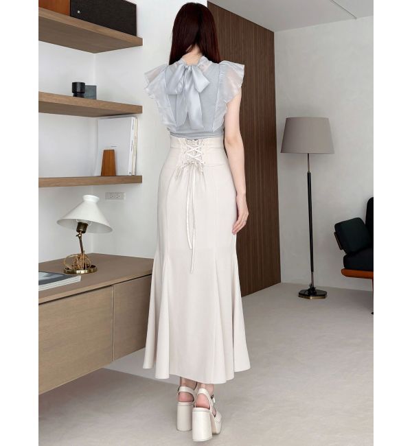 MERCURYDUO「バックレースアップストレッチマーメイドスカート」|スカート|