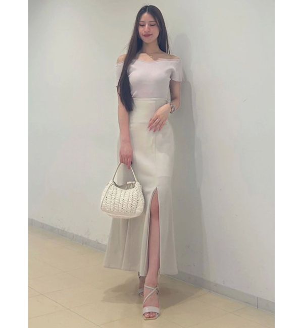 MERCURYDUO「バックレースアップストレッチマーメイドスカート」|スカート|