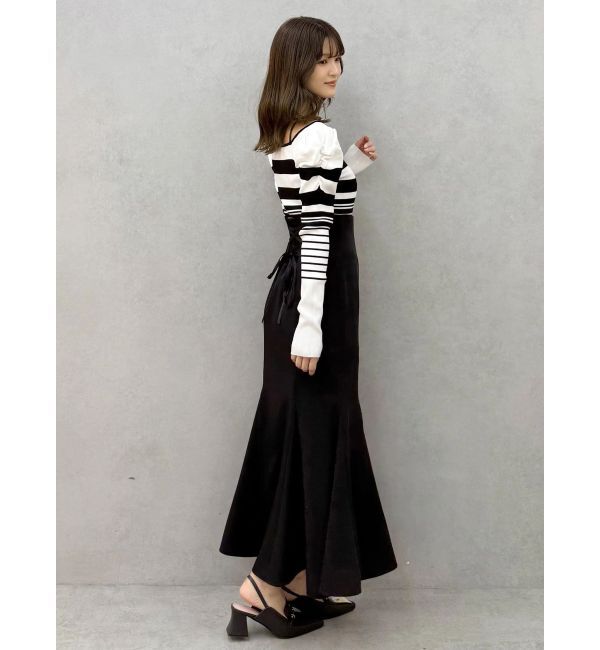 MERCURYDUO「バックレースアップストレッチマーメイドスカート」|スカート|