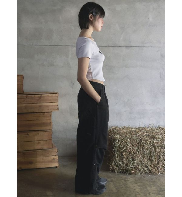 MURUA「【Opening Project】W Squareneck Cropped Symbol T Shirt」|Tシャツ・カットソー|