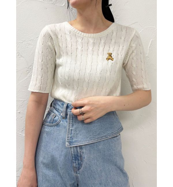 LAGUNAMOON「【POLO BCSコラボ】ベアケーブルニットプルオーバー」|ニット・セーター|ホワイト