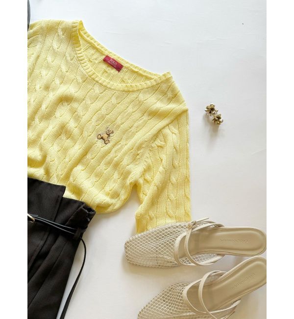 LAGUNAMOON「【POLO BCSコラボ】ベアケーブルニットプルオーバー」|ニット・セーター|