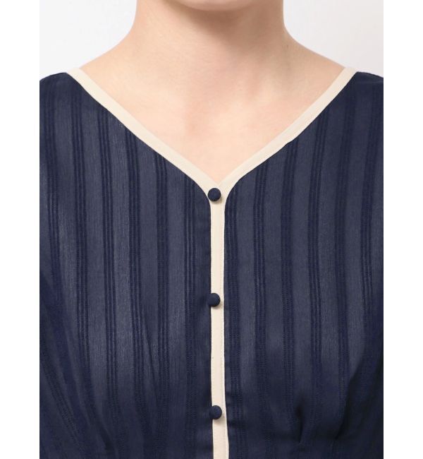 LAGUNAMOON「【追加生産】バイカラーパイピングワンピース」|ワンピース|