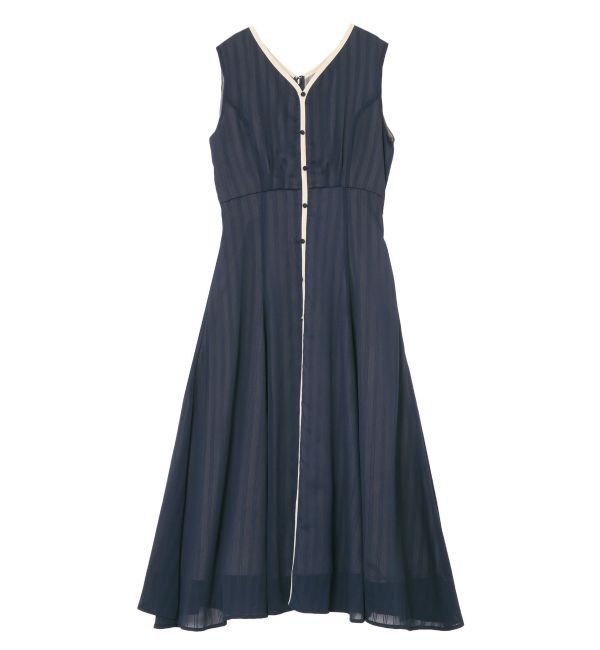 LAGUNAMOON「【追加生産】バイカラーパイピングワンピース」|ワンピース|ネイビー
