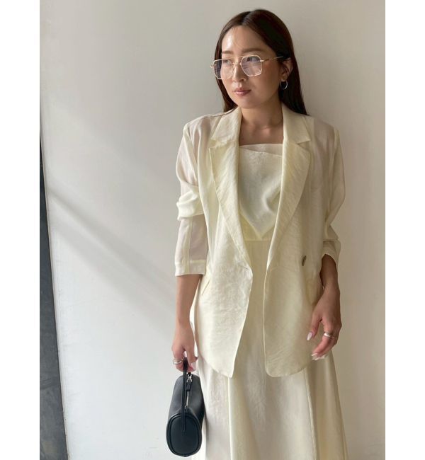 LAGUNAMOON「シェルボタンシアージャケット」|テーラードジャケット|