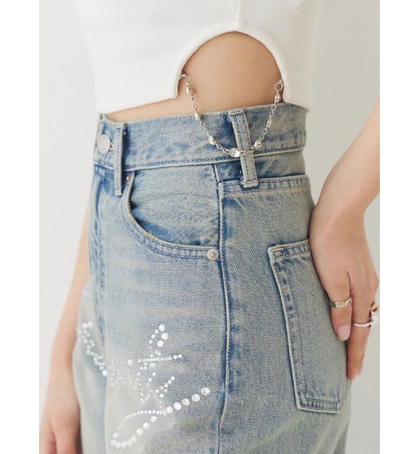 EVRIS「サイドビジューチェーントップス」|Tシャツ・カットソー|