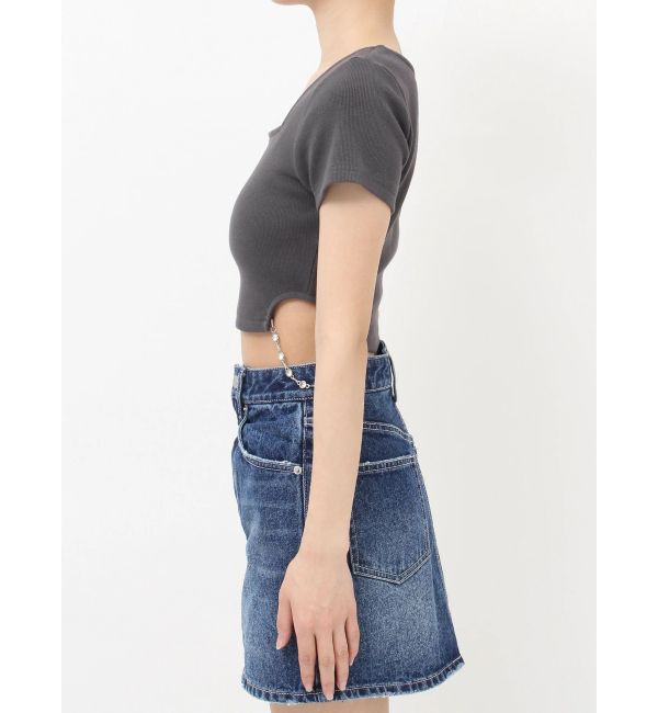 EVRIS「サイドビジューチェーントップス」|Tシャツ・カットソー|