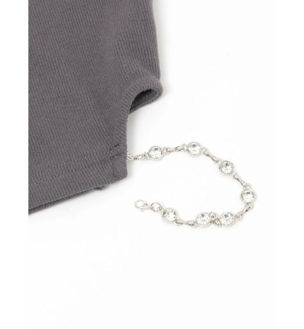 EVRIS「サイドビジューチェーントップス」|Tシャツ・カットソー|