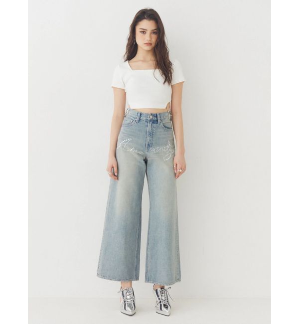 EVRIS「サイドビジューチェーントップス」|Tシャツ・カットソー|