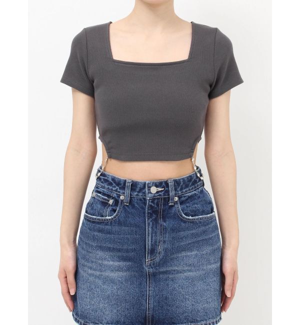 EVRIS「サイドビジューチェーントップス」|Tシャツ・カットソー|