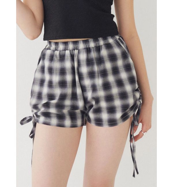 EVRIS「チェックショートパンツ【セットアップ着用可能】」|その他|ブラック