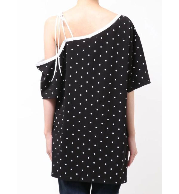 EVRIS「ラインストーンワンショルグラフィックトップス」|Tシャツ・カットソー|