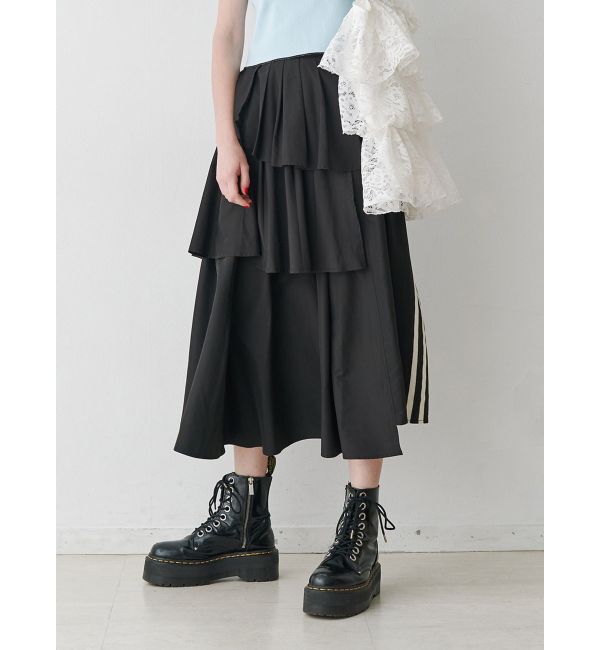 jouetie「アシメラインフリルスカート」|スカート|ブラック