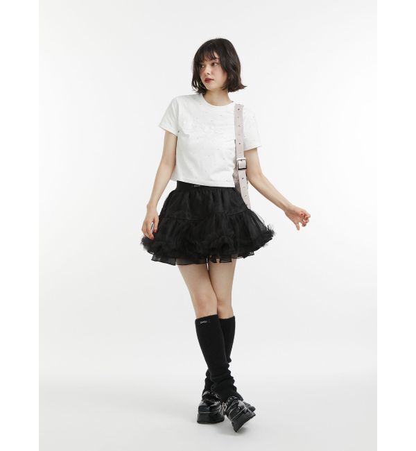 jouetie「ラインストーンロゴTシャツ」|Tシャツ・カットソー|